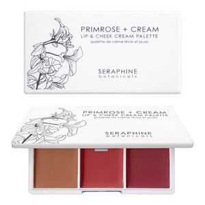 SERAPHINE BOTANICALS PRIMROSE + CREAM - LIP & CHEEK CREAM PALETTE - BNIB